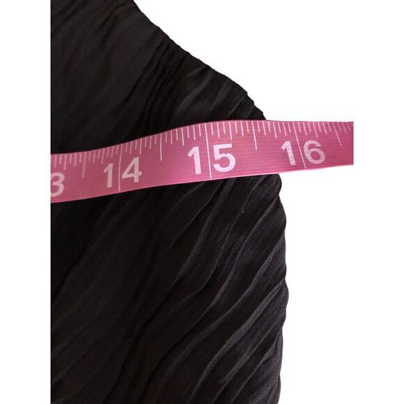 Badgley Mischka Neutral Stripe Dress Sleeveless Fit & Flare Knee Length Blue L - Picture 12 of 15